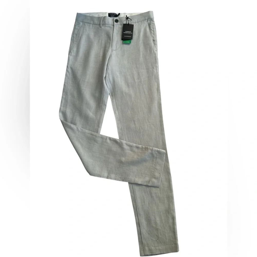 CLUB MONACO LINEN CONNOR CHINOS GREY